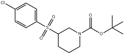 3-(4-CHLORO-BENZENESULFONYL)-PIPERIDINE-1-CARBOXYLIC ACID TERT-BUTYL ESTER Struktur