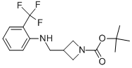 1-BOC-3-([(2-TRIFLUOROMETHYL-PHENYL)-AMINO]-METHYL)-AZETIDINE,887590-20-7,结构式