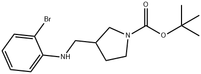 1-BOC-3-[(2-BROMOPHENYL-AMINO)-METHYL]-PYRROLIDINE Struktur