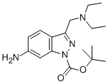 6-AMINO-3-DIETHYLAMINOMETHYL-INDAZOLE-1-CARBOXYLIC ACID TERT-BUTYL ESTER,887590-89-8,结构式