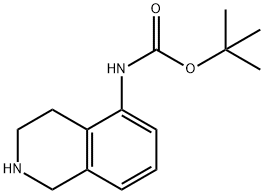(1,2,3,4-四氢异喹啉-5-基)氨基甲酸叔丁酯, 887591-04-0, 结构式
