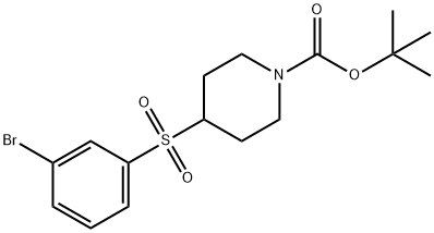 4-(3-BROMO-BENZENESULFONYL)-PIPERIDINE-1-CARBOXYLIC ACID TERT-BUTYL ESTER,887591-23-3,结构式