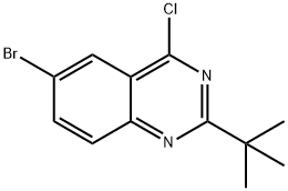 QUINAZOLINE, 6-BROMO-4-CHLORO-2-(1,1-DIMETHYLETHYL)- 化学構造式