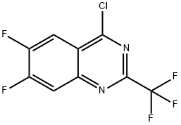 4-氯-6,7-二氟-2-(三氟甲基)喹唑啉,887592-35-0,结构式