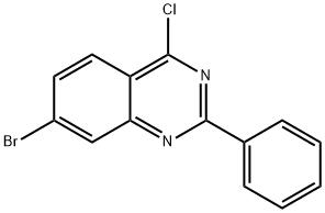 7-BROMO-4-CHLORO-2-PHENYL-QUINAZOLINE 化学構造式