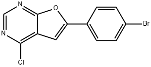 6-(4-BROMO-PHENYL)-4-CHLORO-FURO[2,3-D]PYRIMIDINE Structure