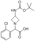 (3-TERT-BUTOXYCARBONYLAMINO-AZETIDIN-1-YL)-(2-CHLORO-PHENYL)-ACETIC ACID Struktur