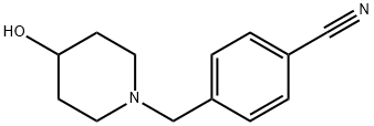 4-[(4-羟基-1-哌啶基)甲基]苯腈,887593-88-6,结构式