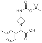 (3-TERT-BUTOXYCARBONYLAMINO-AZETIDIN-1-YL)-M-TOLYL-ACETIC ACID 化学構造式