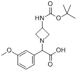 (3-TERT-BUTOXYCARBONYLAMINO-AZETIDIN-1-YL)-(3-METHOXY-PHENYL)-ACETIC ACID Struktur