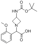 (3-TERT-BUTOXYCARBONYLAMINO-AZETIDIN-1-YL)-(2-METHOXY-PHENYL)-ACETIC ACID Struktur