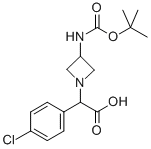 (3-TERT-BUTOXYCARBONYLAMINO-AZETIDIN-1-YL)-(4-CHLORO-PHENYL)-ACETIC ACID Structure