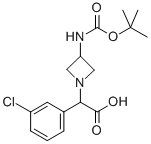(3-TERT-BUTOXYCARBONYLAMINO-AZETIDIN-1-YL)-(3-CHLORO-PHENYL)-ACETIC ACID 结构式