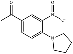 1-(3-硝基-4-1-	吡咯烷苯基)乙酮 结构式