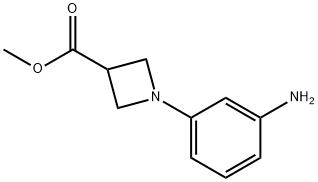 1-(3-アミノフェニル)-3-アゼチジンカルボン酸メチルエステル 化学構造式