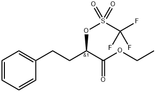 (R)-4-フェニル-2-(トリフルオロメタンスルホニルオキシ)酪酸エチル 化学構造式