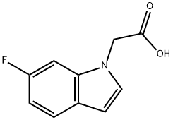 (6-氟-吲哚-1-基)-乙酸, 887685-54-3, 结构式