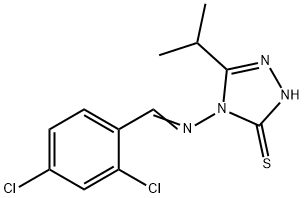 4-[(2,4-DICHLOROPHENYL)METHYLIDENEAMINO]-5-PROPAN-2-YL-2H-1,2,4-TRIAZOLE-3(4H)-THIONE Struktur