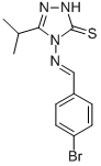 4-[(4-BROMOPHENYL)METHYLIDENEAMINO]-5-PROPAN-2-YL-2H-1,2,4-TRIAZOLE-3(4H)-THIONE,887867-27-8,结构式