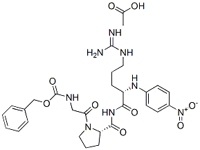 N-[(benzyloxy)carbonyl]glycyl-L-prolyl-N-(p-nitrophenyl)-L-argininamide monoacetate Structure