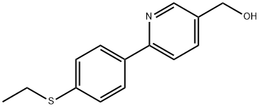(6-[4-(ETHYLTHIO)PHENYL]PYRIDIN-3-YL)METHANOL Struktur