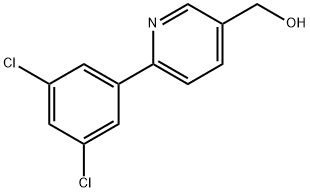 [6-(3,5-二氯苯基)-3-吡啶基]甲醇 结构式