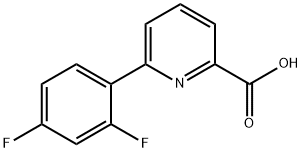 6-(2,4-二氟苯基)吡啶甲酸,887983-05-3,结构式
