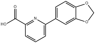 6-(苯并[D][1,3]1,3-二氧杂环戊烯-5-基)皮考啉酸,887983-53-1,结构式