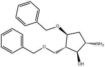 (1S,2S,3S,5S)-5-AMino-3-(phenylMethoxy)-2-[(phenylMethoxy)Methyl]-cyclopentanol Struktur