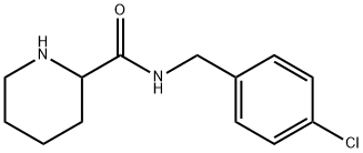 N-[(4-chlorophenyl)methyl]piperidine-2-carboxamide 化学構造式
