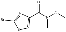 2-BROMO-N-METHOXY-N-METHYLTHIAZOLE-4-CARBOXAMIDE 化学構造式