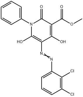 3-Pyridinecarboxylic  acid,  5-[(2,3-dichlorophenyl)azo]-1,2-dihydro-4,6-dihydroxy-2-oxo-1-phenyl-,  methyl  ester  (9CI)|