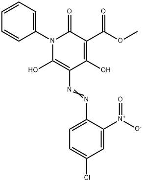 3-Pyridinecarboxylic  acid,  5-[(4-chloro-2-nitrophenyl)azo]-1,2-dihydro-4,6-dihydroxy-2-oxo-1-phenyl-,  methyl  ester  (9CI)|