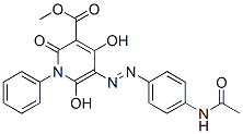 3-Pyridinecarboxylic  acid,  5-[[4-(acetylamino)phenyl]azo]-1,2-dihydro-4,6-dihydroxy-2-oxo-1-phenyl-,  methyl  ester  (9CI) 结构式