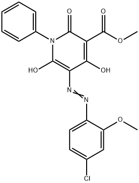 888320-81-8 3-Pyridinecarboxylic  acid,  5-[(4-chloro-2-methoxyphenyl)azo]-1,2-dihydro-4,6-dihydroxy-2-oxo-1-phenyl-,  methyl  ester  (9CI)