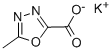 5-メチル-1,3,4-オキサジアゾール-2-カルボン酸カリウム 化学構造式