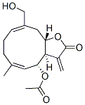 [3aR,4R,5E,9E,11aS,(-)]-4-(Acetyloxy)-3a,4,7,8,11,11a-hexahydro-10-(hydroxymethyl)-6-methyl-3-methylenecyclodeca[b]furan-2(3H)-one 结构式