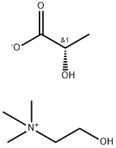 2-羟乙基-三甲基铵 L-(+)-乳酸盐, 888724-51-4, 结构式