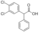 2-(3,4-ジクロロフェニル)-2-フェニル酢酸 化学構造式