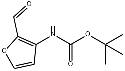 tert-butyl 2-formylfuran-3-ylcarbamate Structure