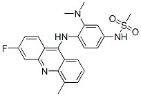 Methanesulfonamide, N-(3-(dimethylamino)-4-((3-fluoro-5-methyl-9-acrid inyl)amino)phenyl)- 结构式