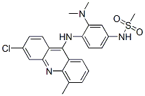 Methanesulfonamide, N-(4-((3-chloro-5-methyl-9-acridinyl)amino)-3-(dim ethylamino)phenyl)- 结构式