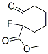 Cyclohexanecarboxylic  acid,  1-fluoro-2-oxo-,  methyl  ester,  (-)- Structure