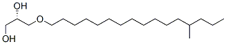 (2S)-3-(13-メチルヘキサデシルオキシ)-1,2-プロパンジオール 化学構造式