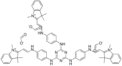 88949-22-8 2,2',2''-[1,3,5-triazine-2,4,6-triyltris(imino-p-phenyleneiminovinylene)]tris[1,3,3-trimethyl-3H-indolium] triformate 