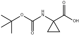 Boc-1-氨基环丙基甲酸,88950-64-5,结构式