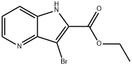3-ブロモ-1H-ピロロ[3,2-B]ピリジン-2-カルボン酸エチルエステル 化学構造式