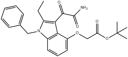 tert-butyl 2-{[1-benzyl-3-(carbaMoylcarbonyl)-2-ethyl-1H-indol-4-yl]oxy}acetate,889675-08-5,结构式