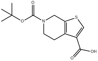 6-BOC-4,5,6,7-TETRAHYDRO-THIENO[2,3-C]PYRIDINE-3-CARBOXYLIC ACID
 Struktur