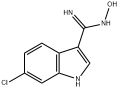 N-HYDROXY-6-CHLORO-1H-INDOLE-3-CARBOXAMIDINE Struktur